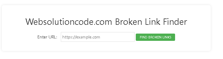 Online Website Broken Link Finder