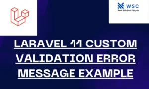 Laravel 11 Custom Validation Error Message Example | websolutioncode.com